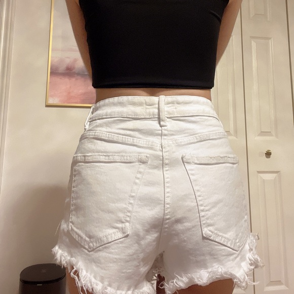 Zara white denim shorts - Picture 3 of 5
